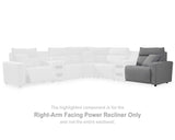 Sillón reclinable eléctrico ModMax II con brazo derecho