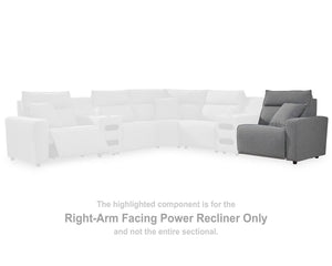 Sillón reclinable eléctrico ModMax II con brazo derecho