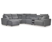 ModMax II 6-Piece Reclining Sectional with Chaise and Audio Console