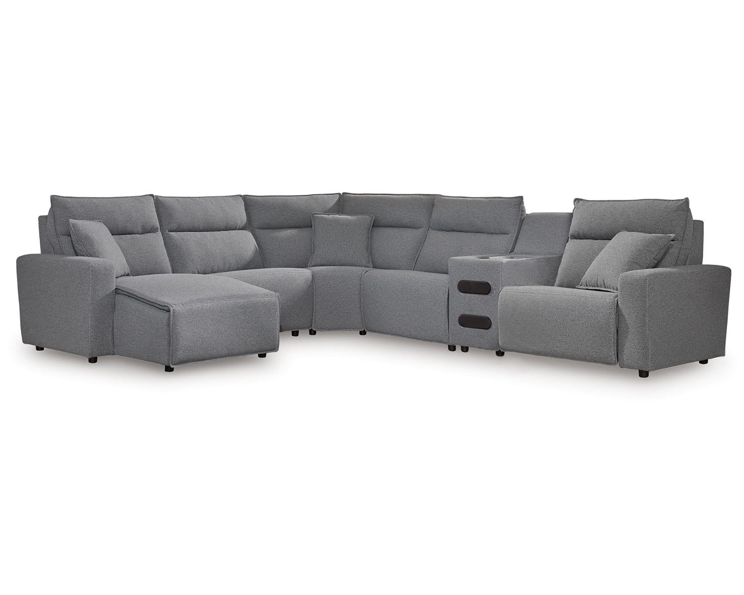 ModMax II 6-Piece Reclining Sectional with Chaise and Audio Console