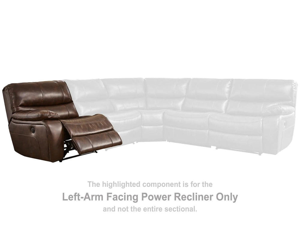 Sillón reclinable eléctrico Mayall con brazo izquierdo