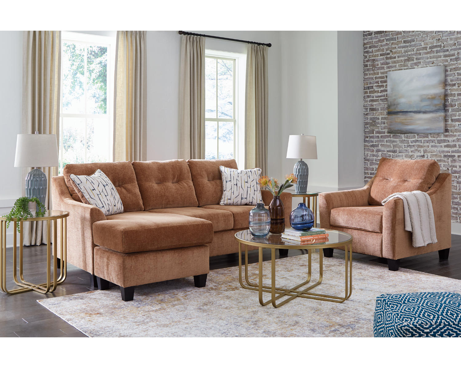 Amity Bay Sofa Chaise and Chair