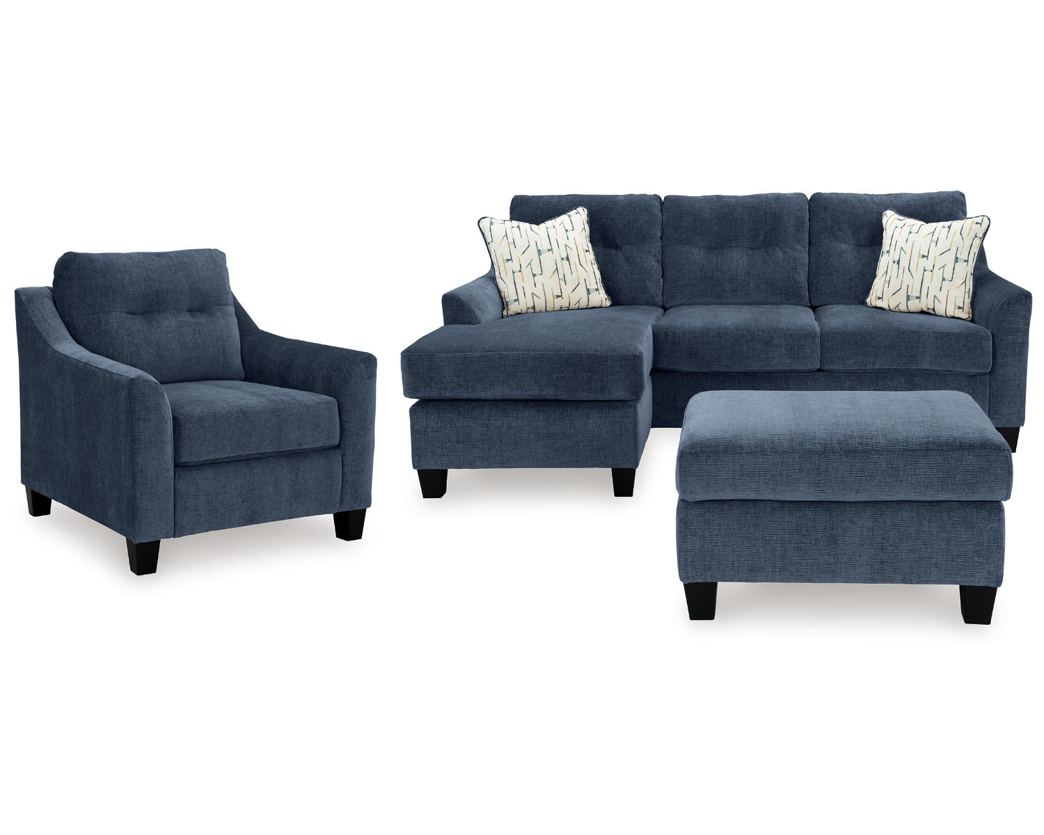 Amity Bay Sofa Chaise, Chair, and Ottoman