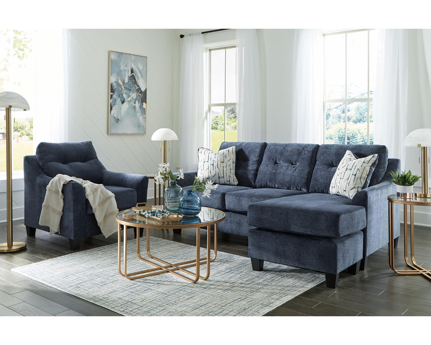 Amity Bay Sofa Chaise and Chair