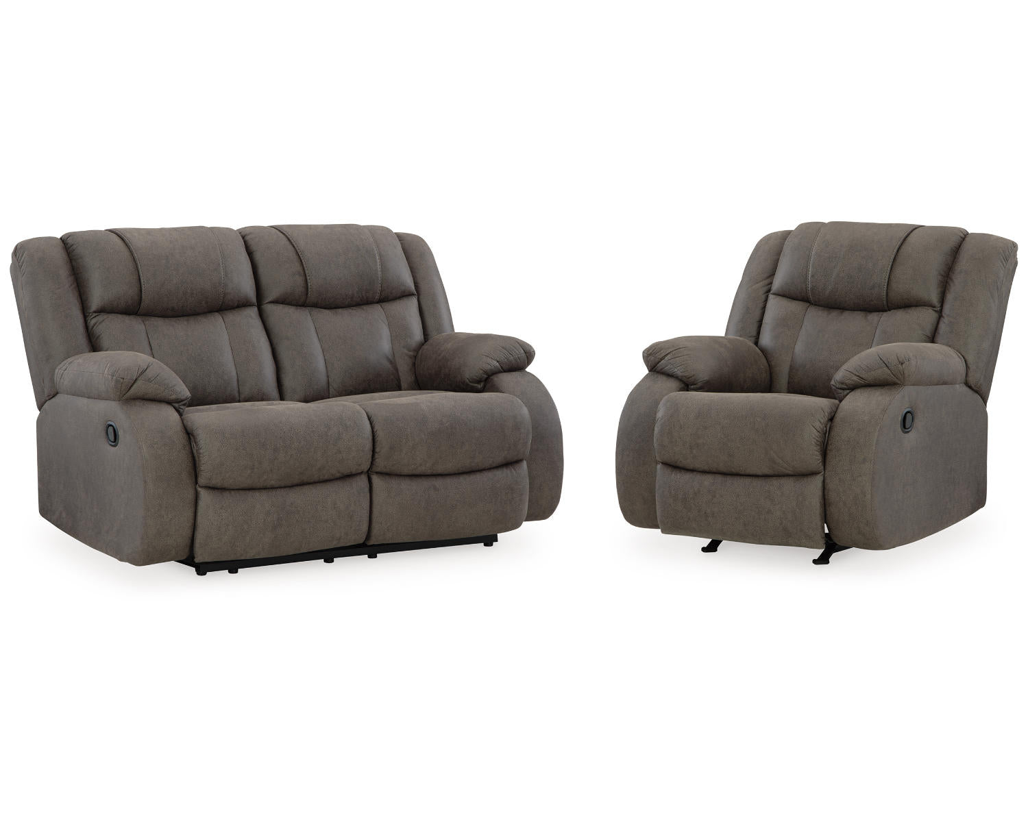 First Base Reclining Loveseat and Recliner