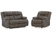 First Base Reclining Loveseat and Recliner