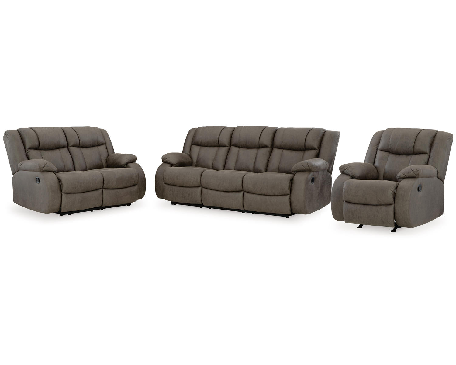 First Base Reclining Sofa, Loveseat and Recliner