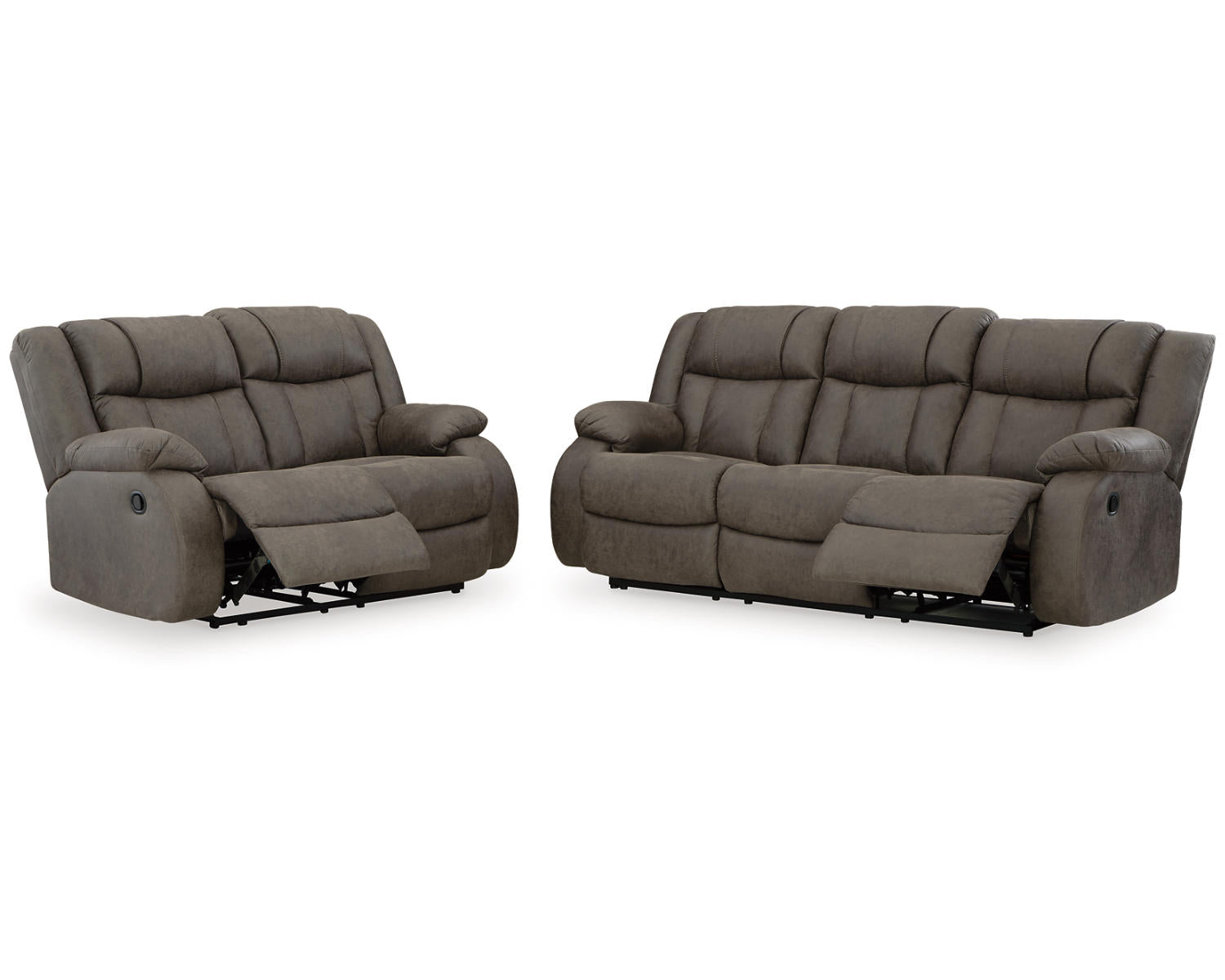 First Base Reclining Sofa and Loveseat