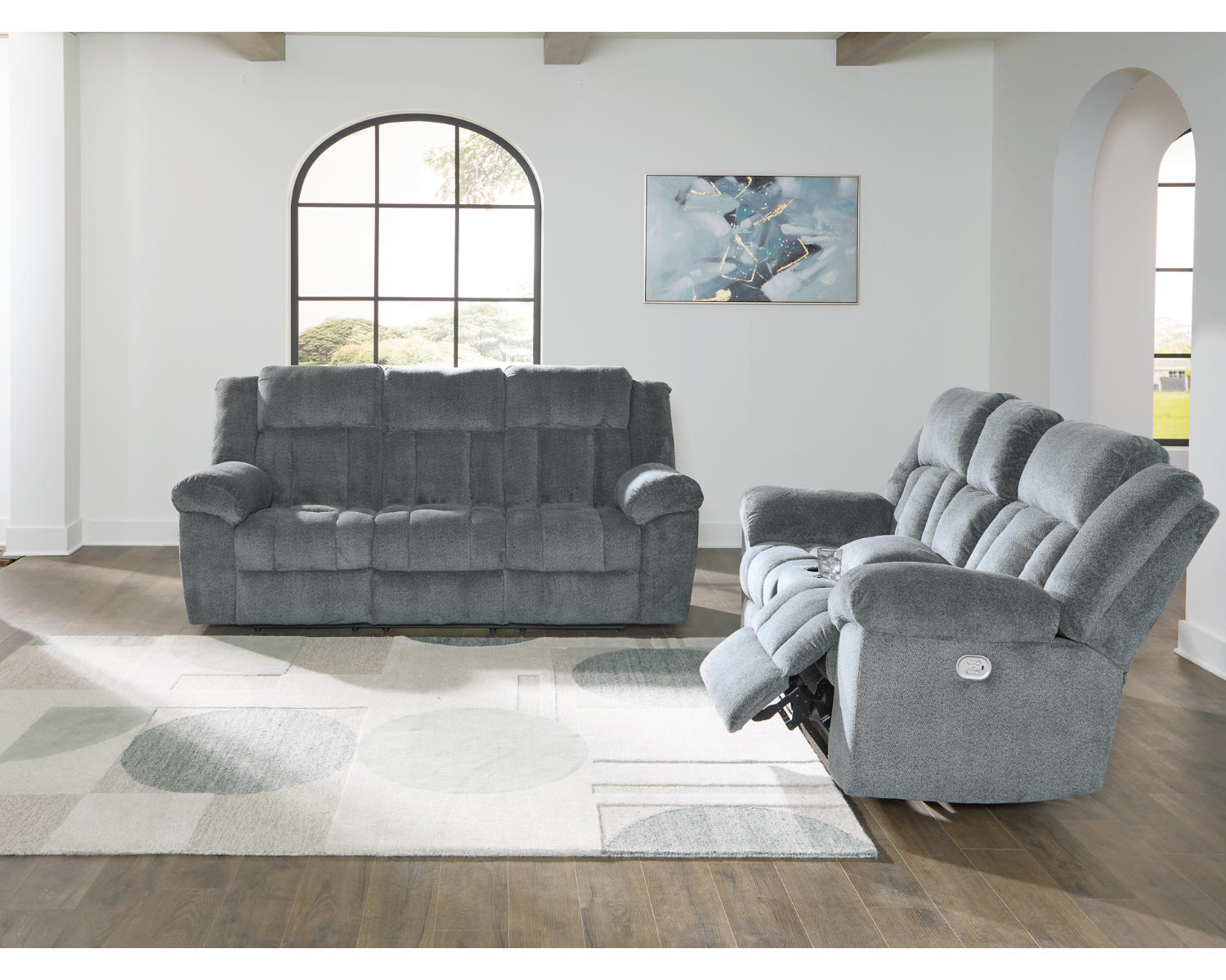 Tip-Off Power Reclining Sofa and Loveseat