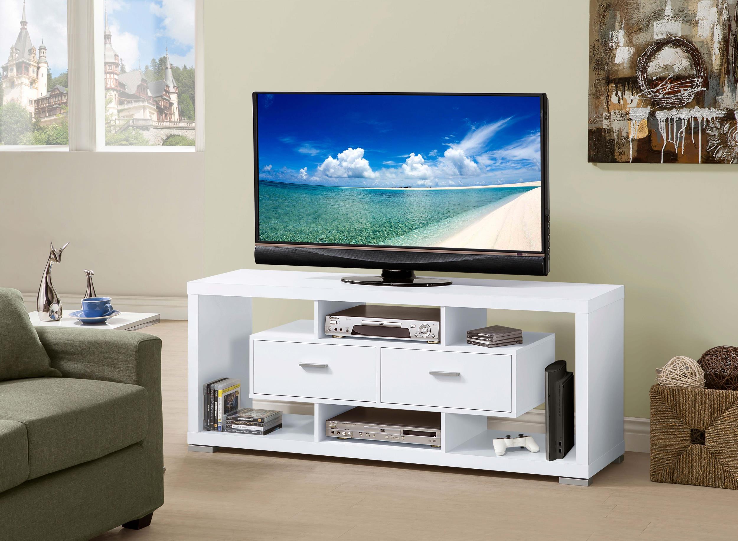 Darien 2-drawer Engineered Wood 59-inch TV Stand White