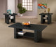 Juego de mesa de centro Rodez de 3 piezas de madera de ingeniería en roble negro