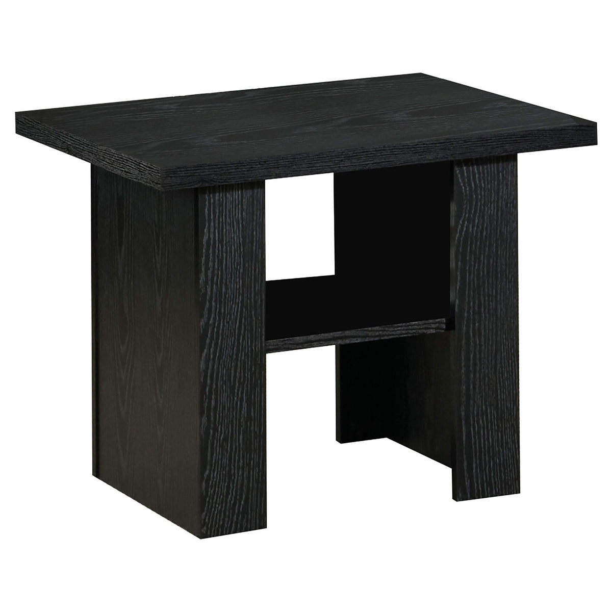 Juego de mesa de centro Rodez de 3 piezas de madera de ingeniería en roble negro