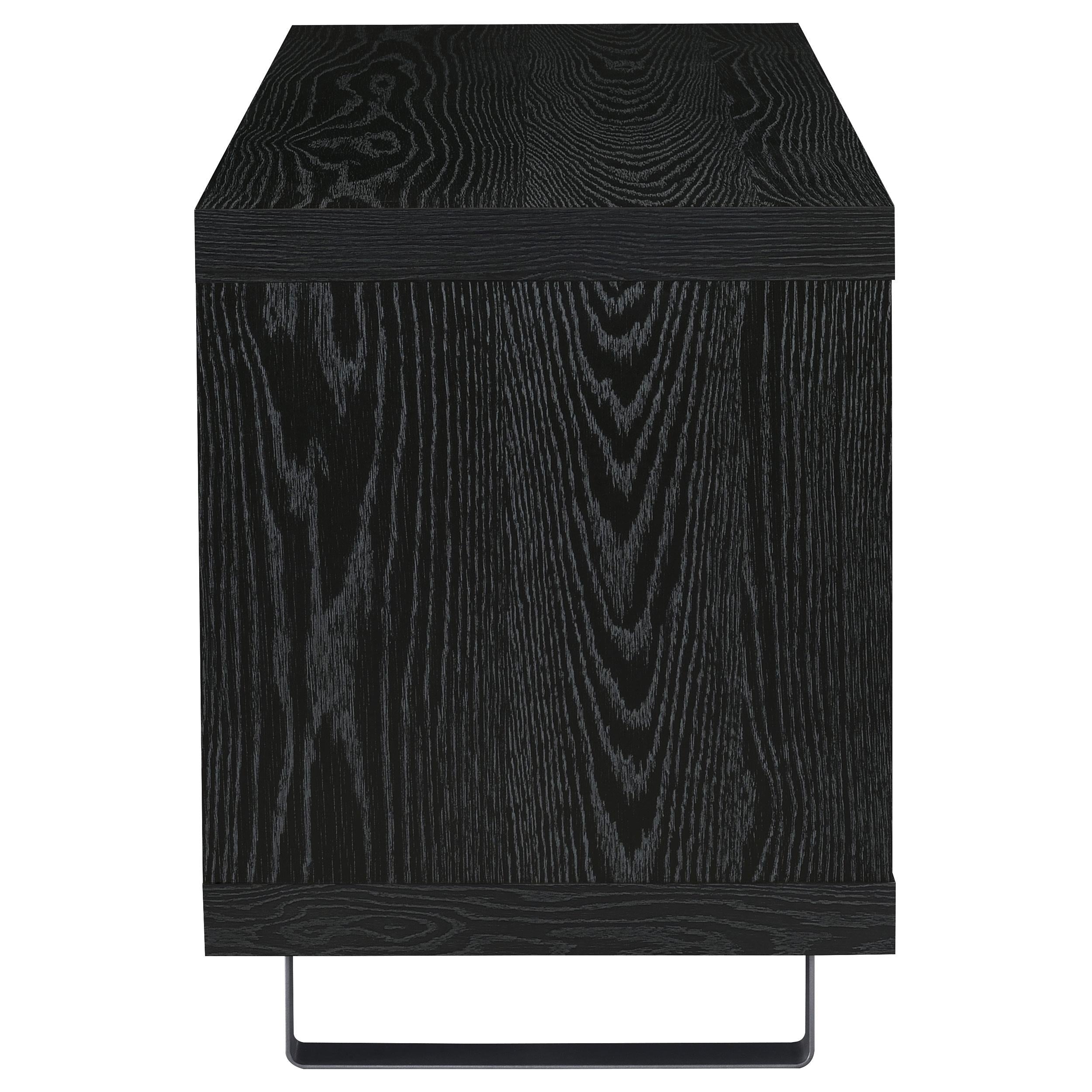 Alton 48" 3-drawer TV Console Black Oak