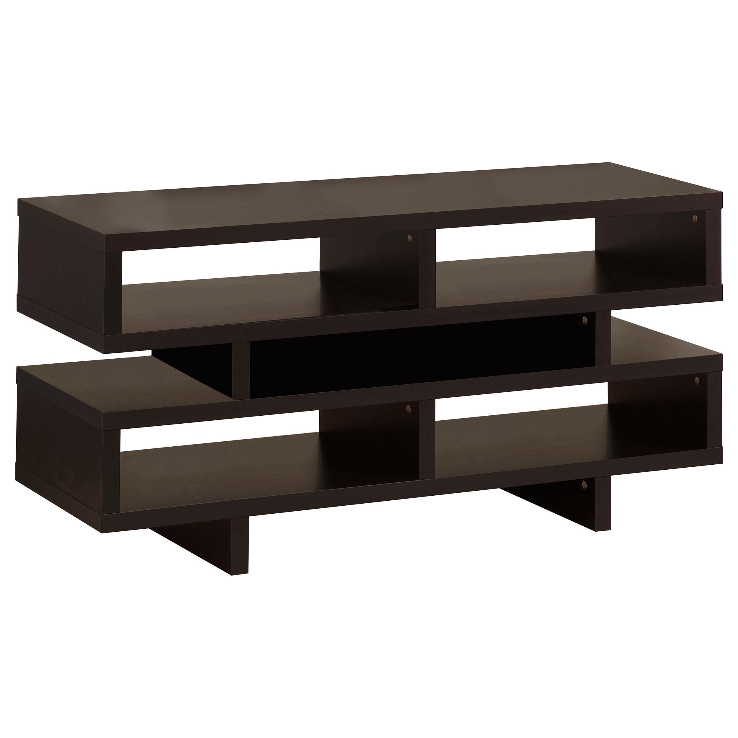 Parker 2-tier Engineered Wood 48" TV Stand Cappuccino