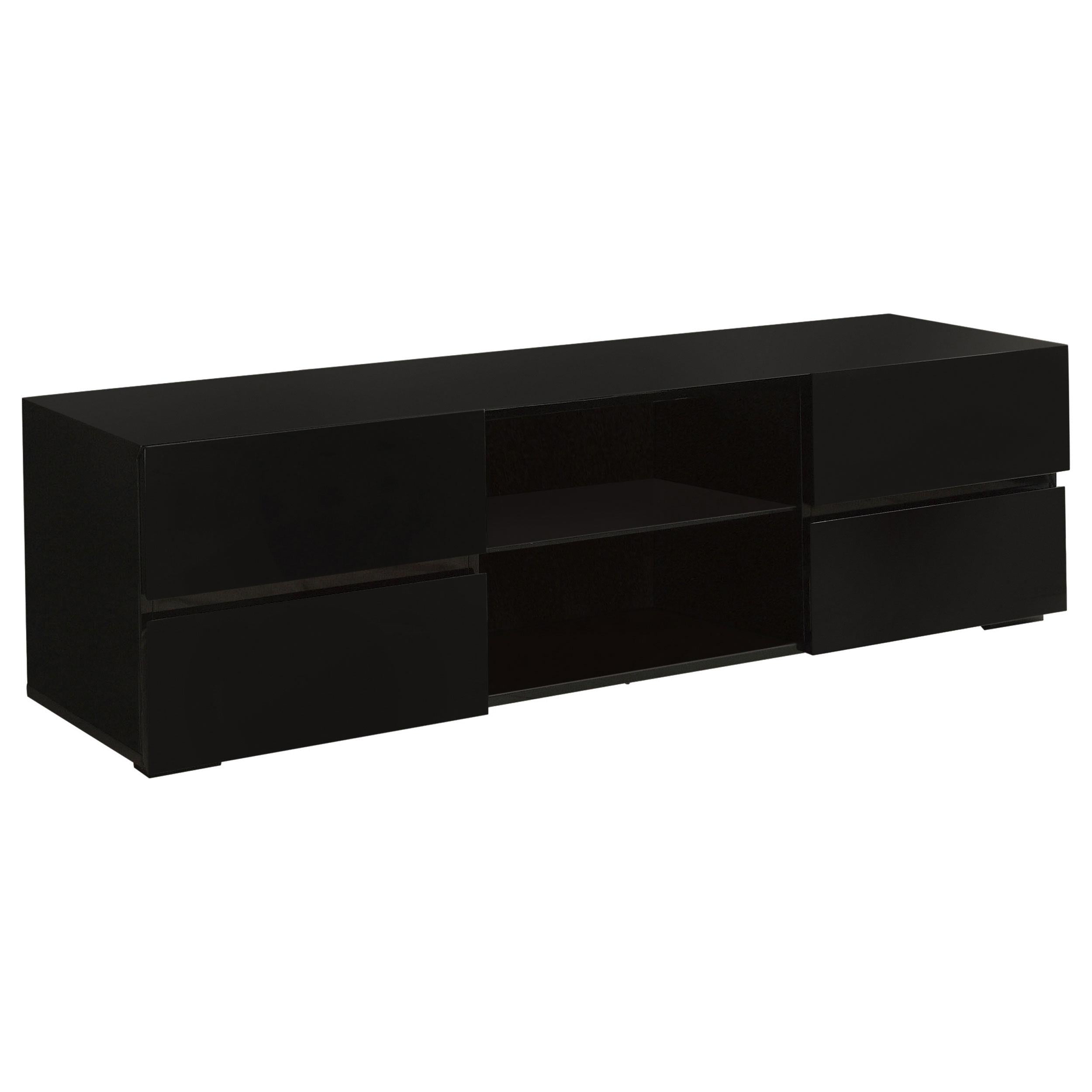 Anthony 4-drawer TV Console Glossy Black