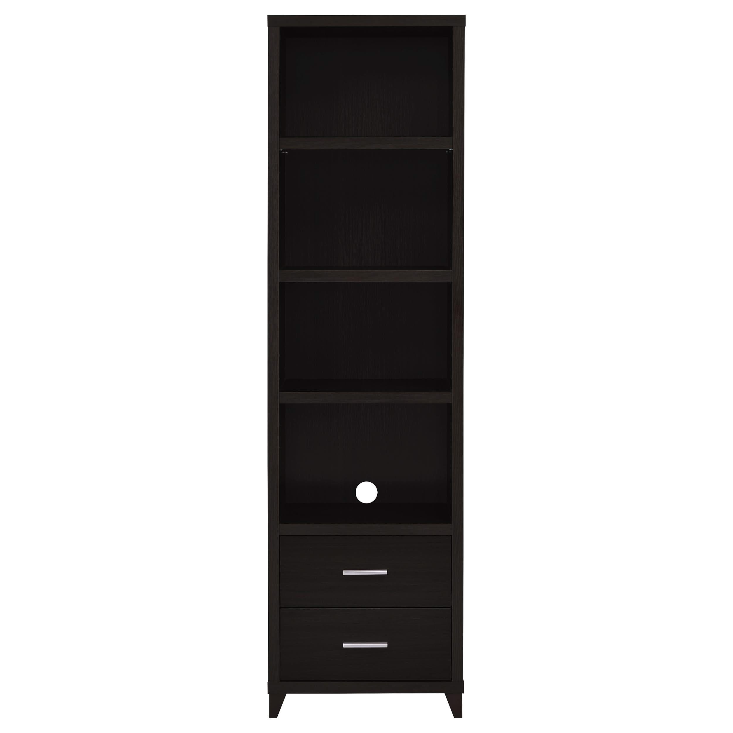 Lewes 4-shelf Engineered Wood Media Tower Cappuccino