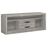 Centro de entretenimiento para TV Burke de 3 piezas de 59 pulgadas en gris Driftwood