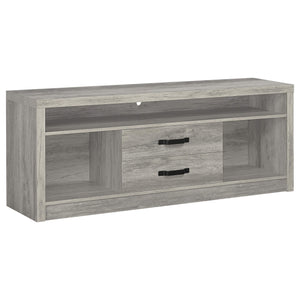 Centro de entretenimiento para TV Burke de 3 piezas de 59 pulgadas en gris Driftwood