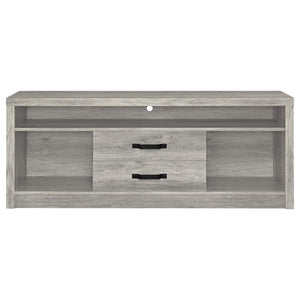 Centro de entretenimiento para TV Burke de 3 piezas de 59 pulgadas en gris Driftwood
