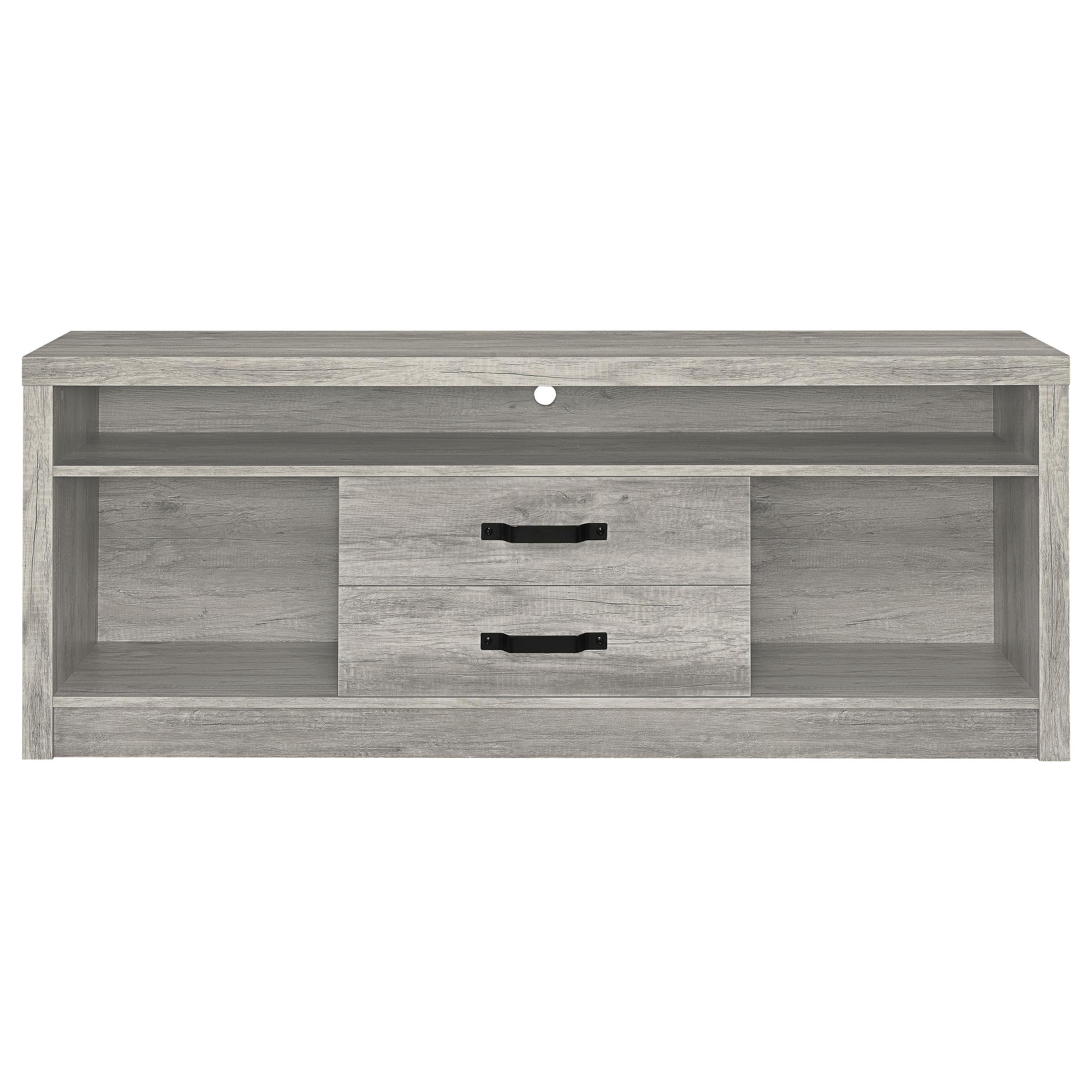 Burke 2-drawer Engineered Wood 59-inch TV Stand Grey Driftwood
