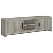 Burke 2-door Engineered Wood 71-inch TV Stand Grey Driftwood