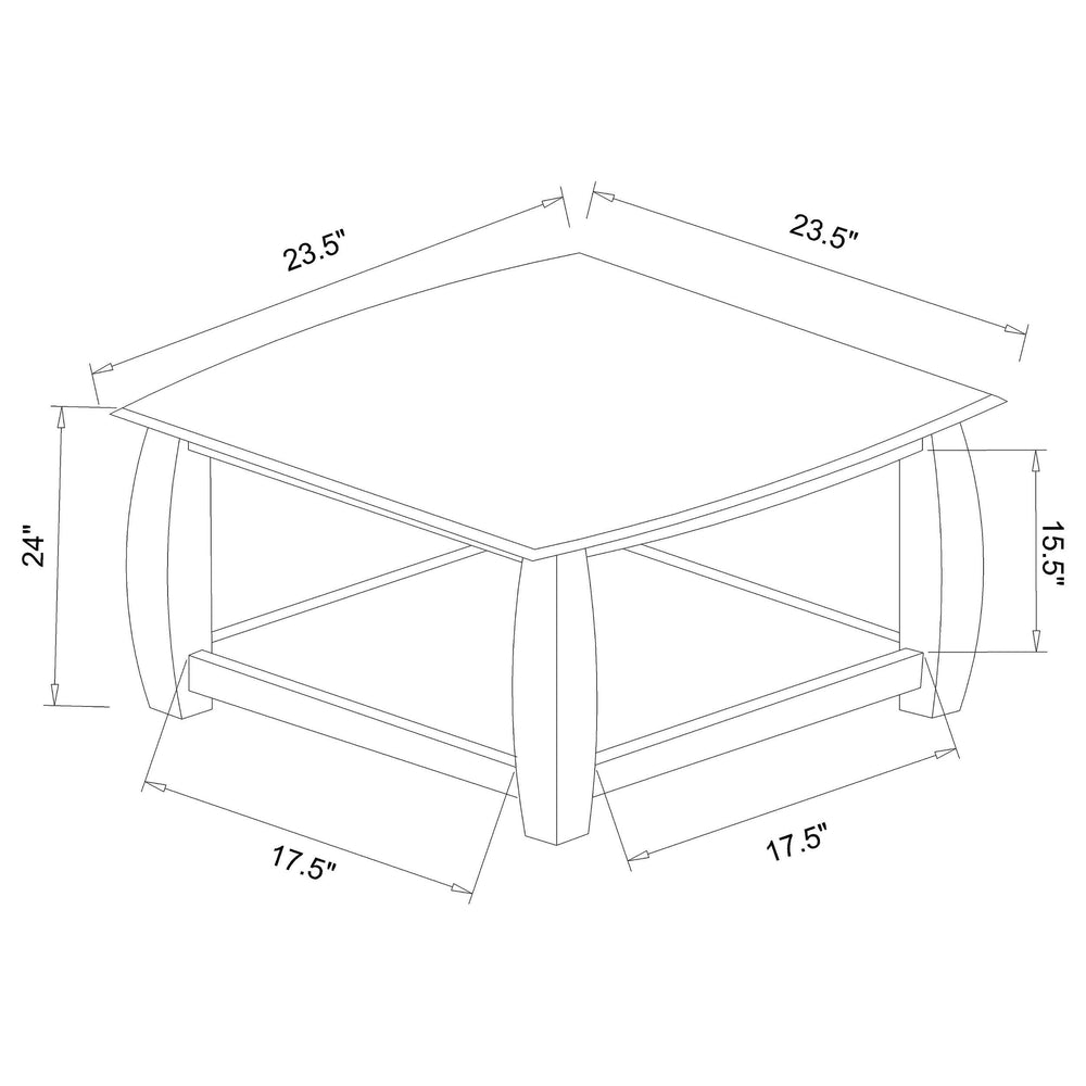 Juego de mesa de centro rectangular de madera Dixon de 3 piezas, color espresso