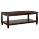 Mesa de centro rectangular de madera Dixon de 1 estante color espresso