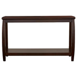 Consola de entrada Dixon Wood con estante en color capuchino
