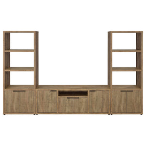Tabby 3-shelf Engineered Wood Media Tower Mango