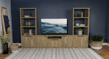 Tabby 3-shelf Engineered Wood Media Tower Mango