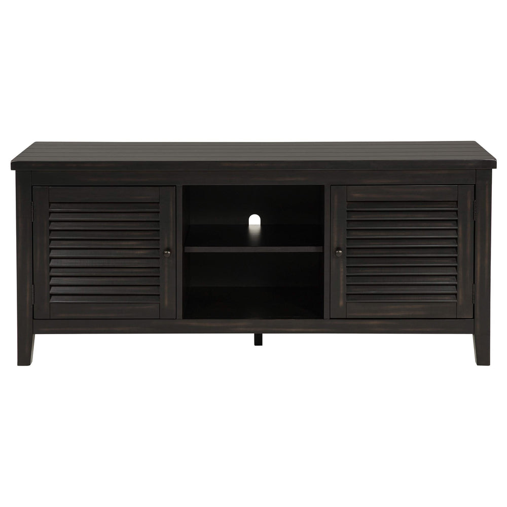 Consola para TV Concord de 2 puertas y 60 pulgadas en color Java envejecido