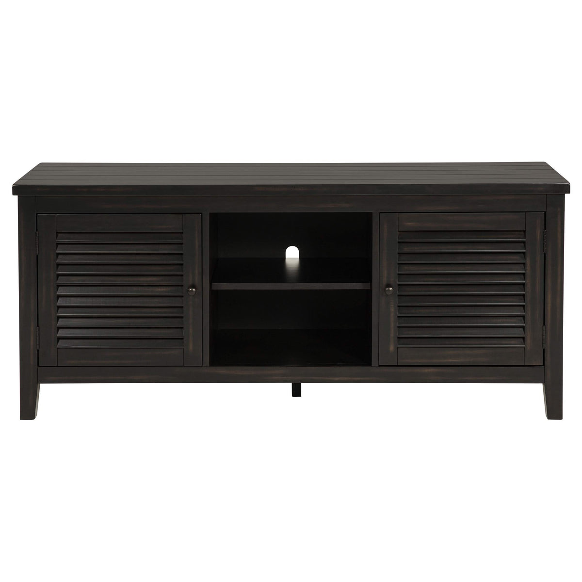 Consola para TV Concord de 2 puertas y 60 pulgadas en color Java envejecido
