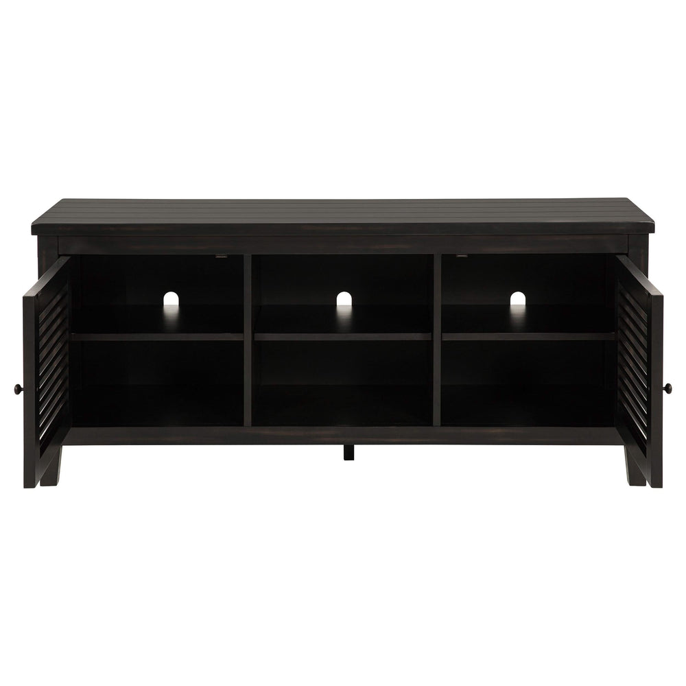 Consola para TV Concord de 2 puertas y 60 pulgadas en color Java envejecido