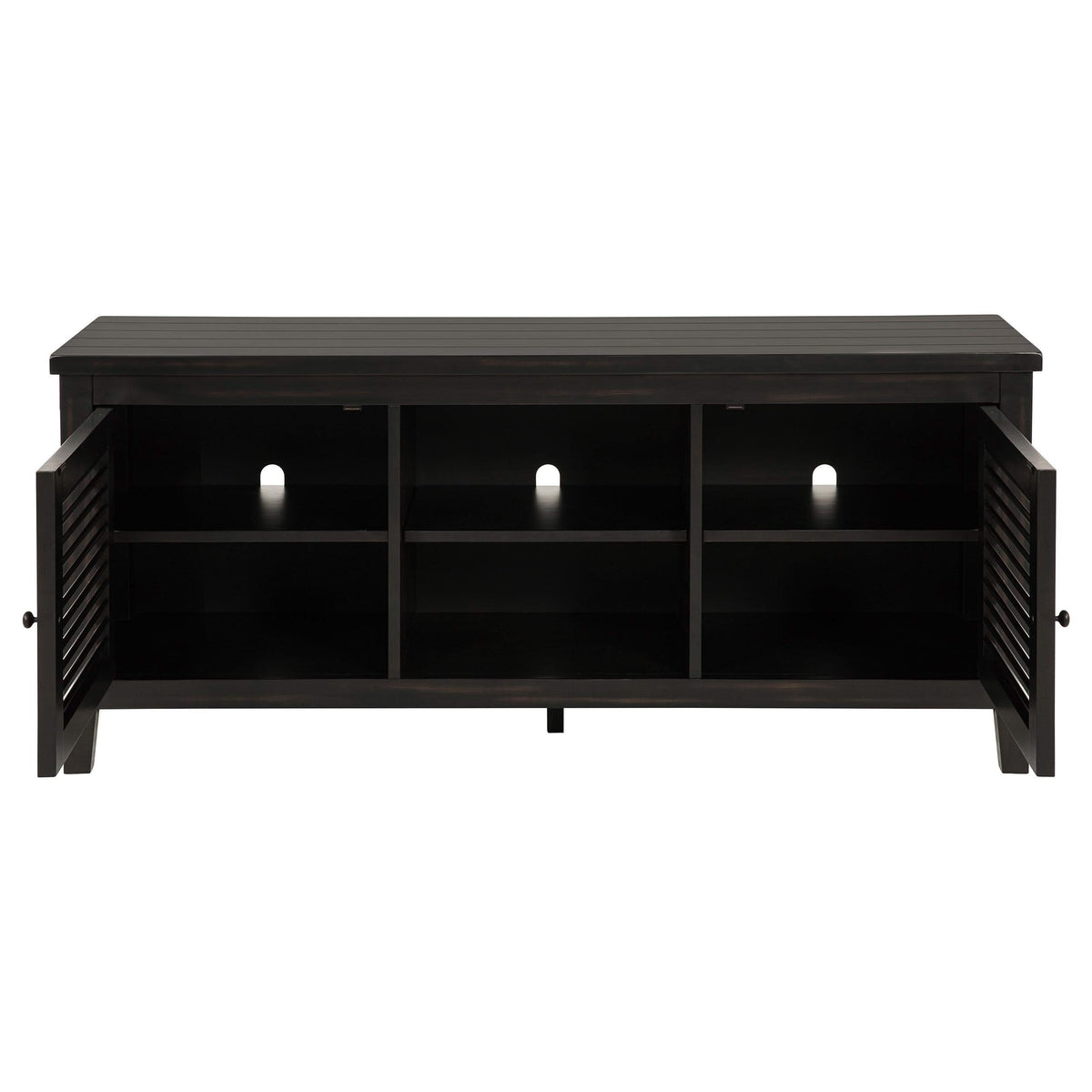 Consola para TV Concord de 2 puertas y 60 pulgadas en color Java envejecido