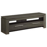 Mueble para TV Elkton de 59 pulgadas, madera de ingeniería, con dos cajones, color gris desgastado