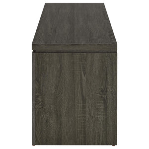Mueble para TV Elkton de 59 pulgadas, madera de ingeniería, con dos cajones, color gris desgastado