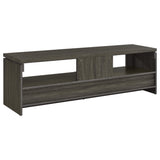 Mueble para TV Elkton de 59 pulgadas, madera de ingeniería, con dos cajones, color gris desgastado
