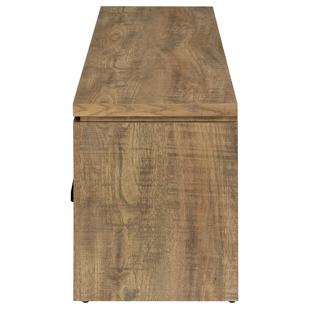 Mueble para TV Elkton de 59 pulgadas, madera de ingeniería, con 2 cajones, color mango