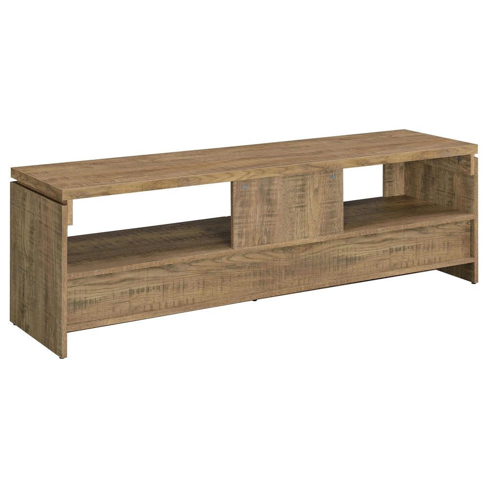 Mueble para TV Elkton de 59 pulgadas, madera de ingeniería, con 2 cajones, color mango