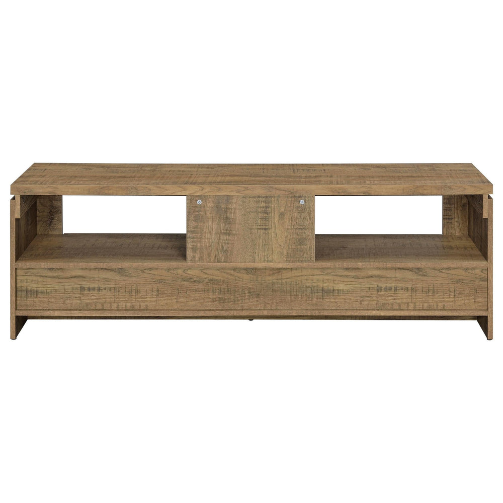 Mueble para TV Elkton de 59 pulgadas, madera de ingeniería, con 2 cajones, color mango