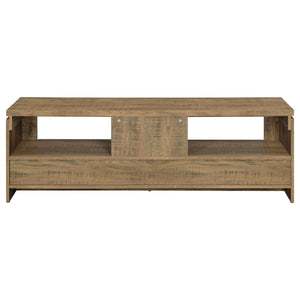 Mueble para TV Elkton de 59 pulgadas, madera de ingeniería, con 2 cajones, color mango