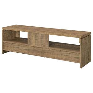 Mueble para TV Elkton de 59 pulgadas, madera de ingeniería, con 2 cajones, color mango