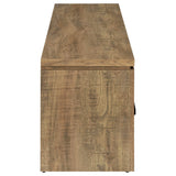 Mueble para TV Elkton de 59 pulgadas, madera de ingeniería, con 2 cajones, color mango