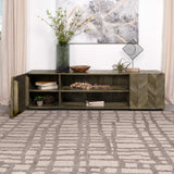 Keese - Mueble para TV de madera con 2 puertas y 70 pulgadas, consola multimedia, mango marrón