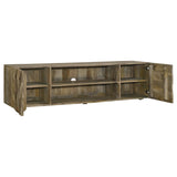 Keese - Mueble para TV de madera con 2 puertas y 70 pulgadas, consola multimedia, mango marrón