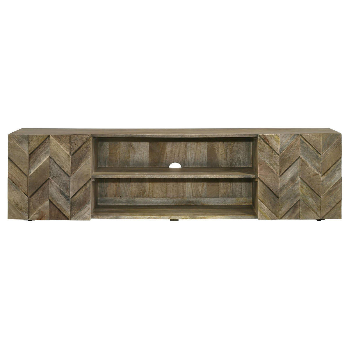 Keese - Mueble para TV de madera con 2 puertas y 70 pulgadas, consola multimedia, mango marrón
