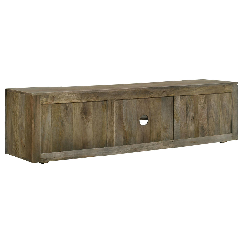 Keese - Mueble para TV de madera con 2 puertas y 70 pulgadas, consola multimedia, mango marrón