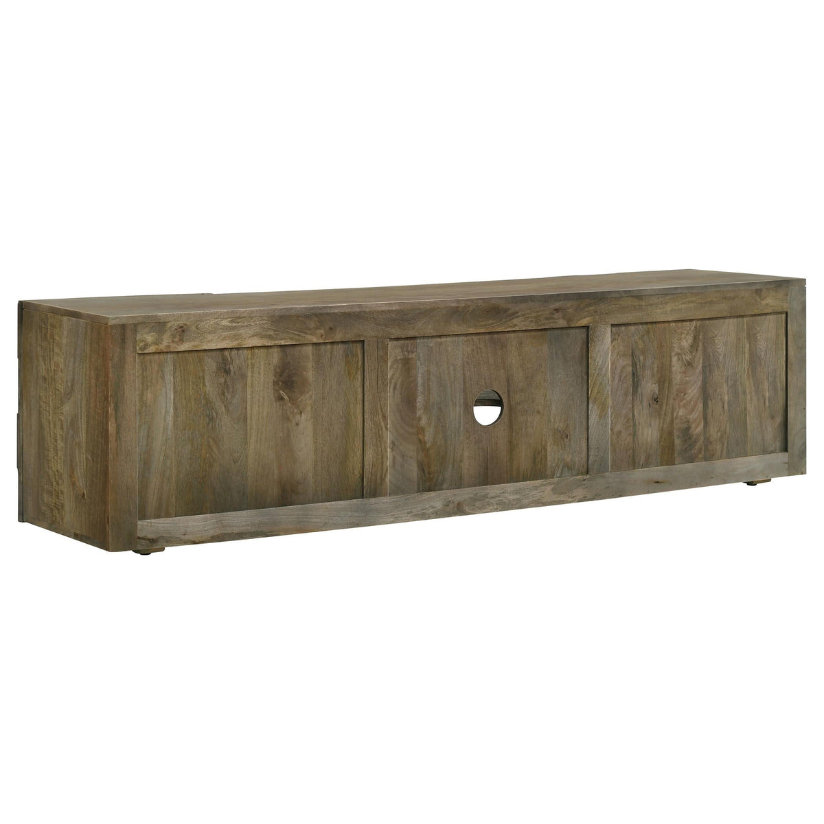 Keese - Mueble para TV de madera con 2 puertas y 70 pulgadas, consola multimedia, mango marrón