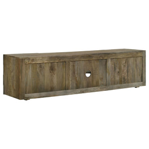 Keese - Mueble para TV de madera con 2 puertas y 70 pulgadas, consola multimedia, mango marrón