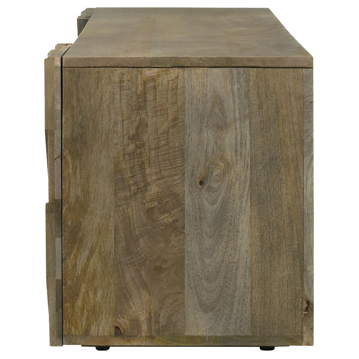 Keese - Mueble para TV de madera con 2 puertas y 70 pulgadas, consola multimedia, mango marrón